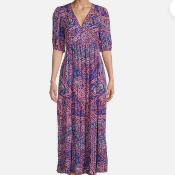 ba&sh Dresses & Skirts - ba&sh  Falba V Neck Maxi Dress LIKE NEW